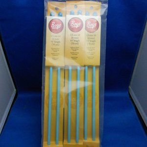 6 Boye US size 10 14" length Perfection Point plastic Knitting Needles NEW